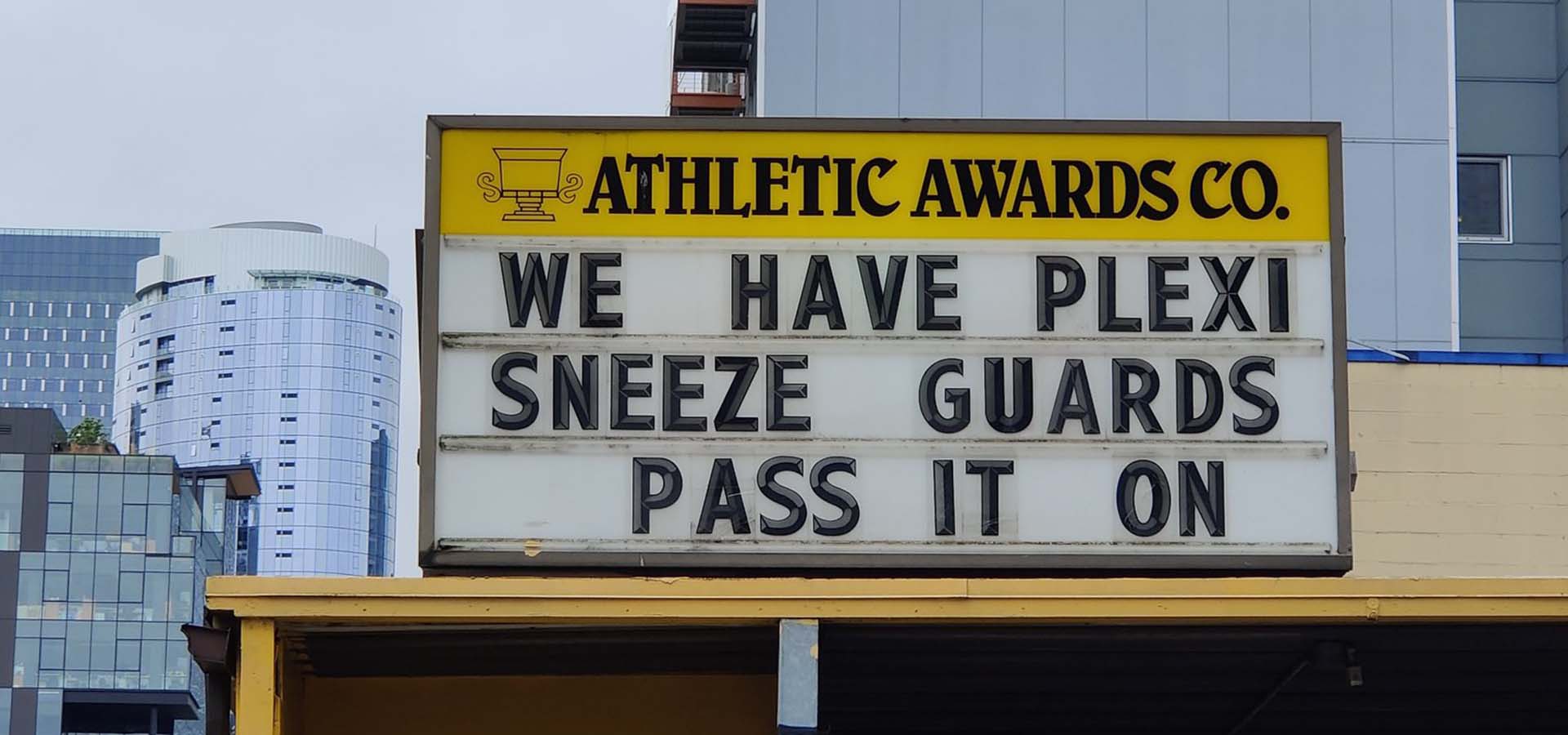 Marquee business sign