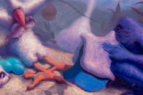 close up of artwork