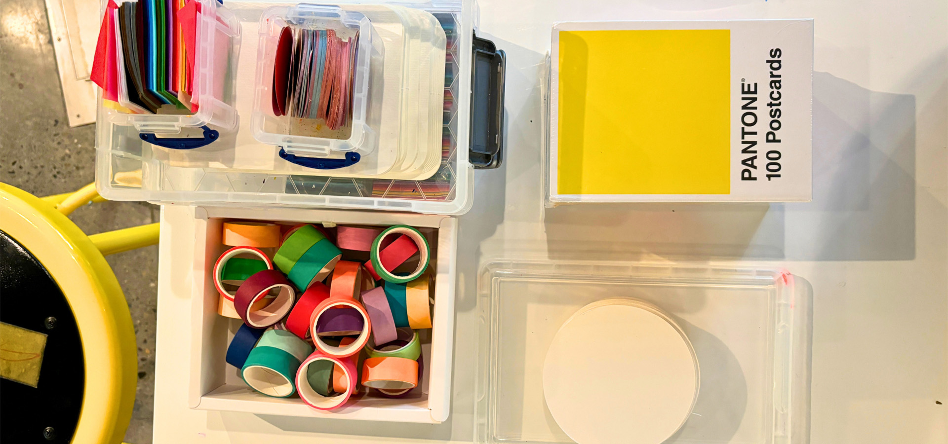 collage of art supplies