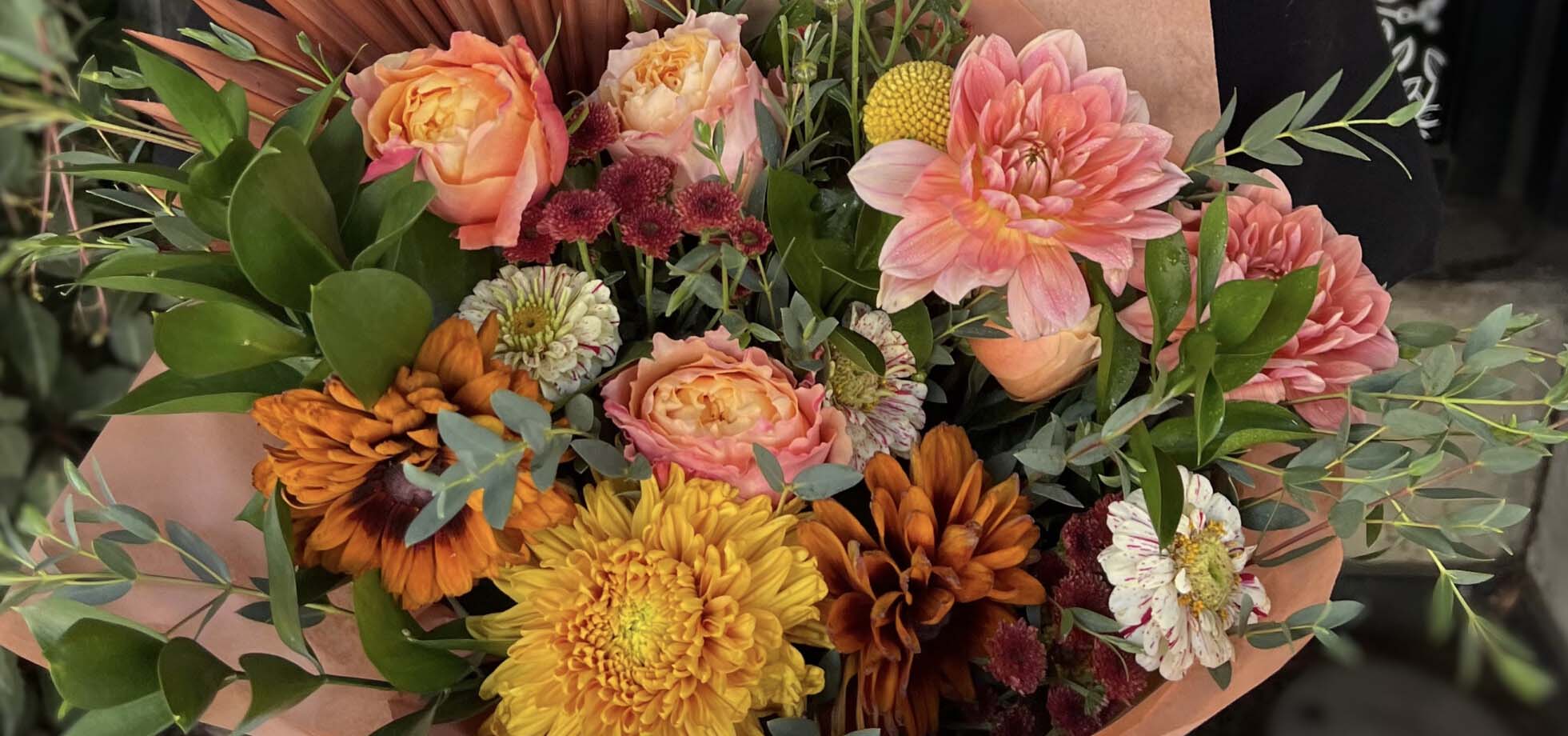 Bouquet of fall flowers.