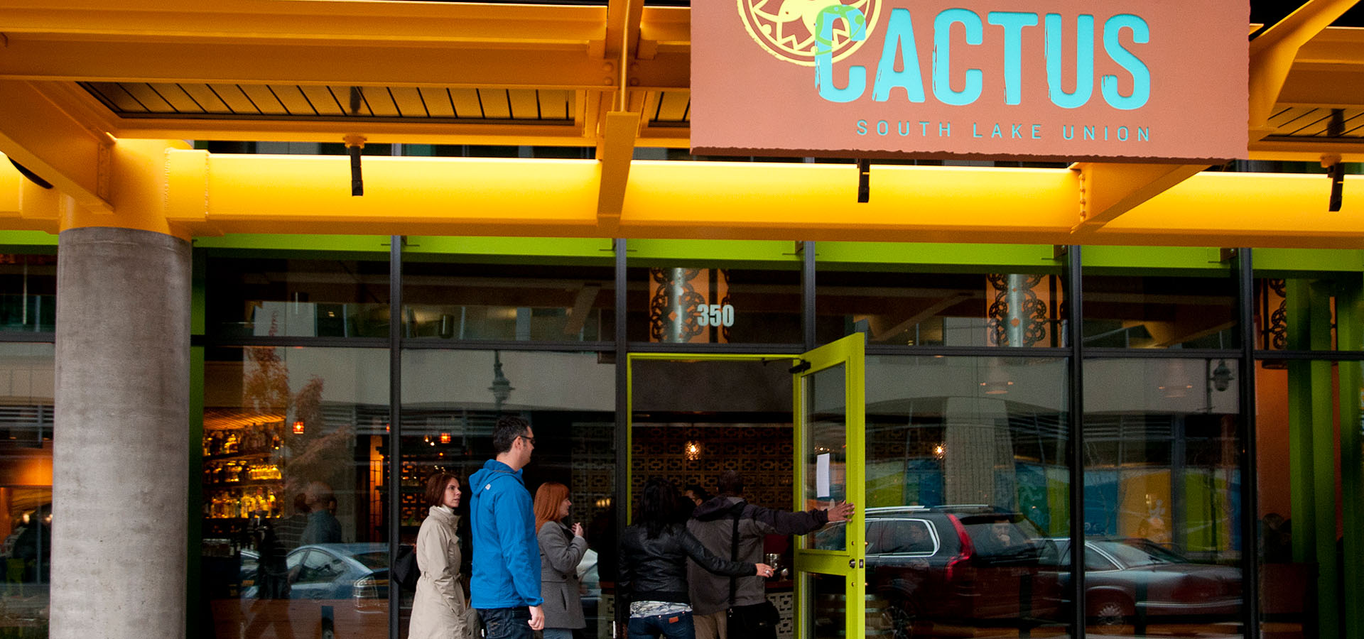 people at cactus restaurant entrance