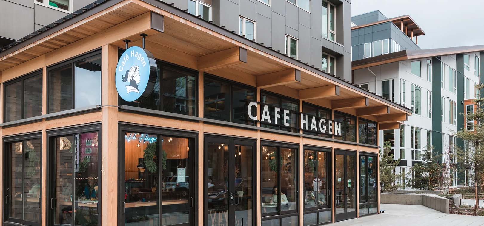 View of Cafe Hagen from the street.