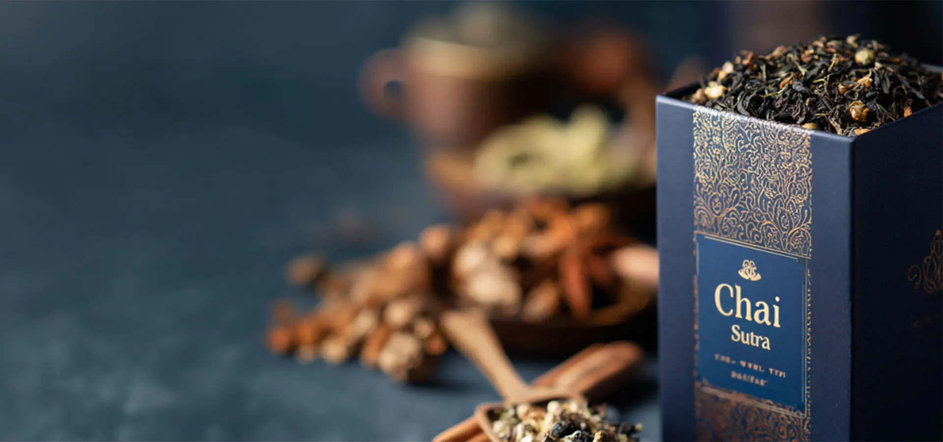 close up of box of chai