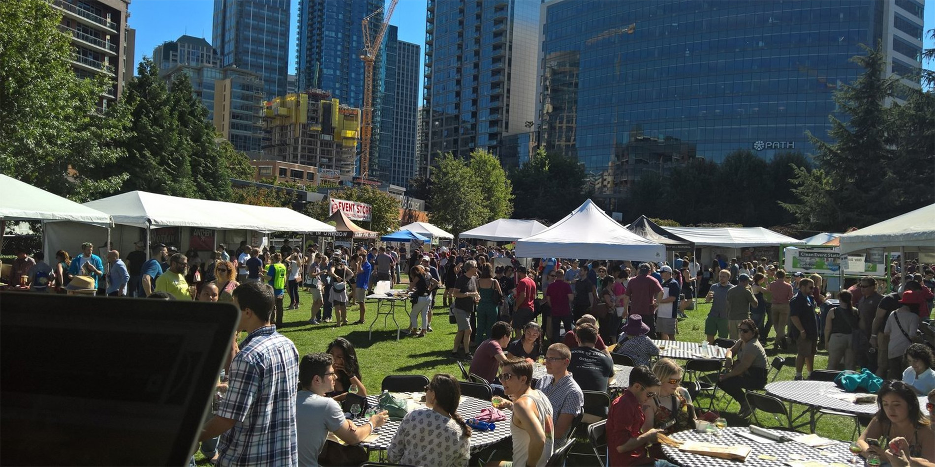 crowd of people at cider summit