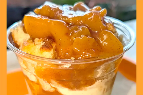 cobbler in a cup with ice cream