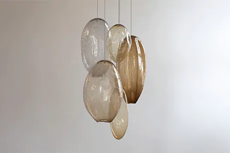 hanging glass artwork