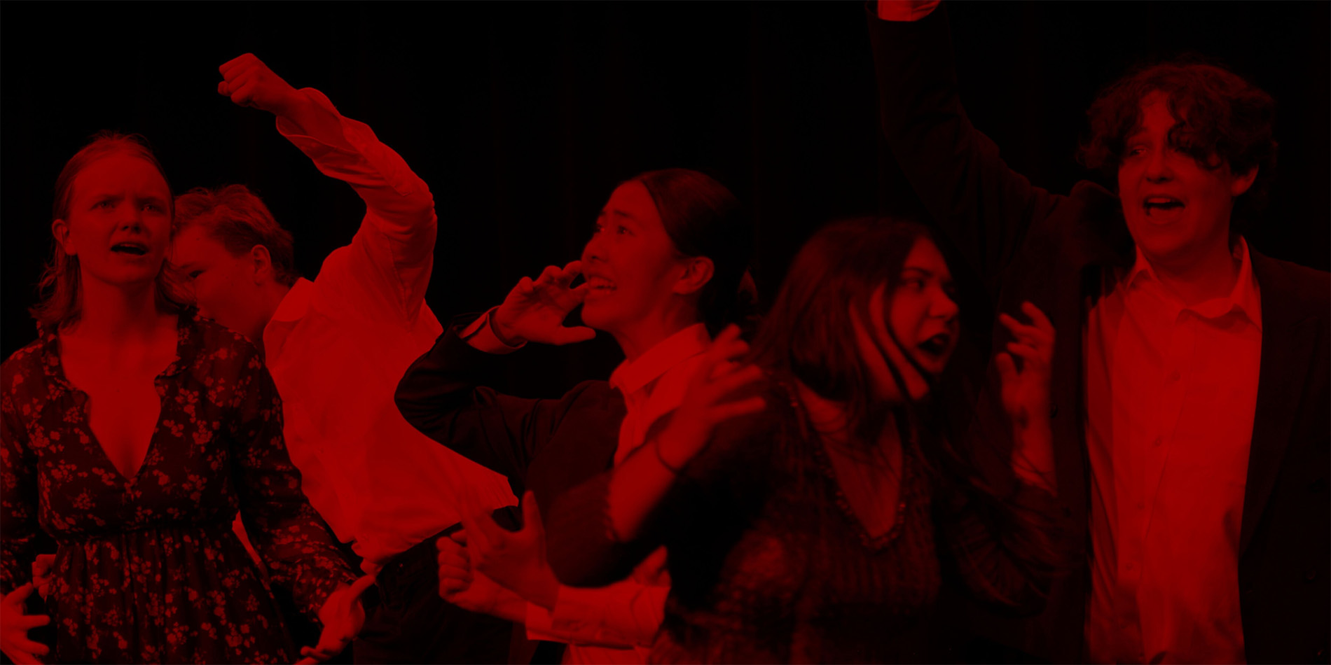 several people enacting a scene