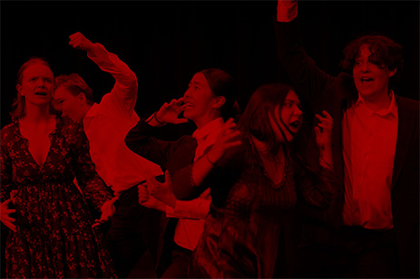 several people enacting a scene