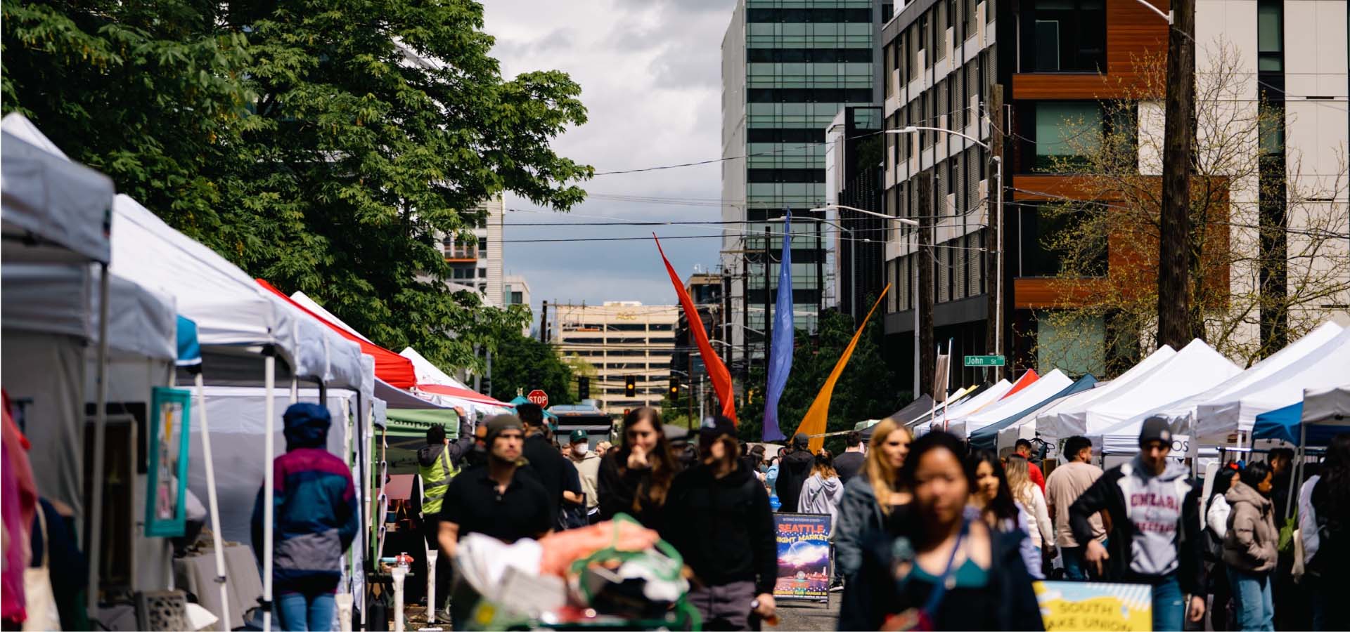 An outdoor farmer's market.