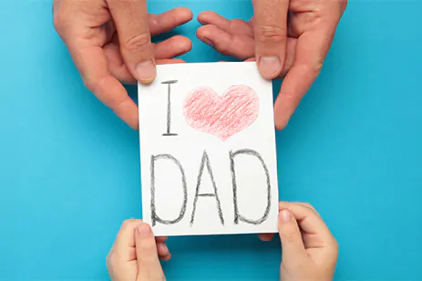 hands holding card