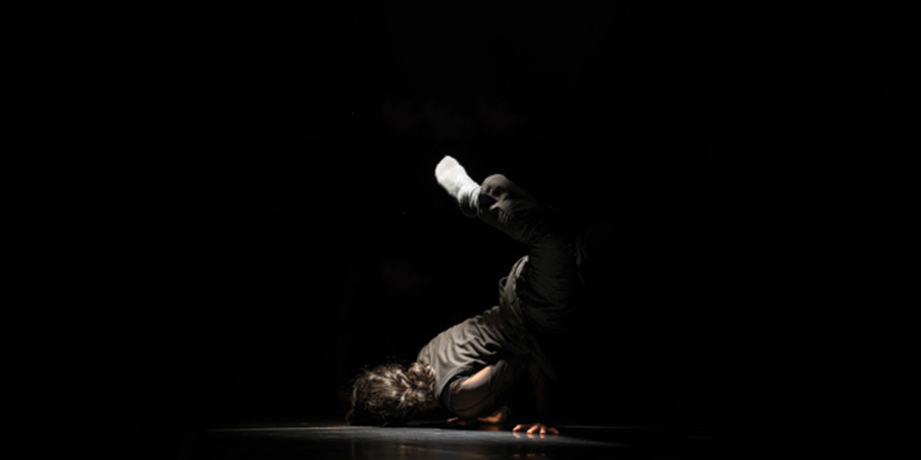 dancer on black background