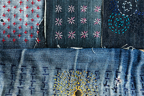 embroidered denim