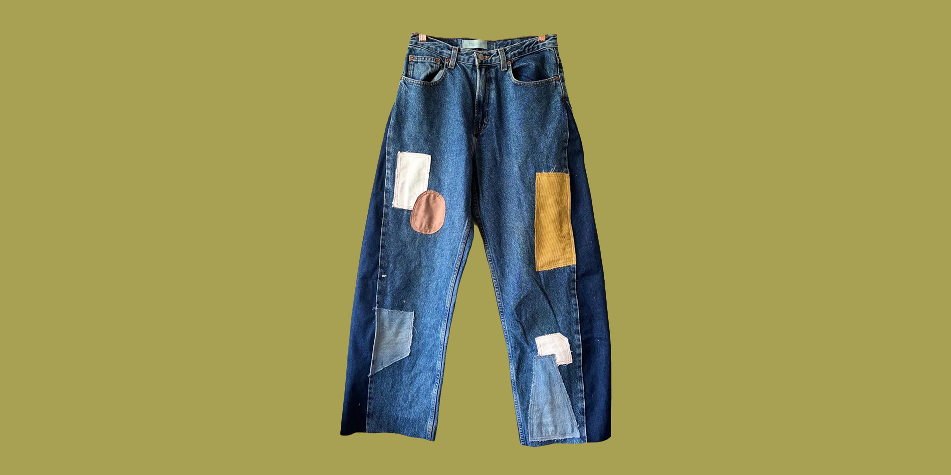 patched jeans