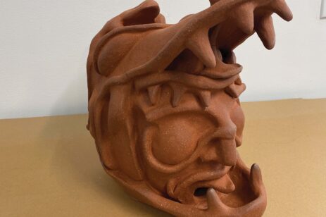 Mayan clay head.