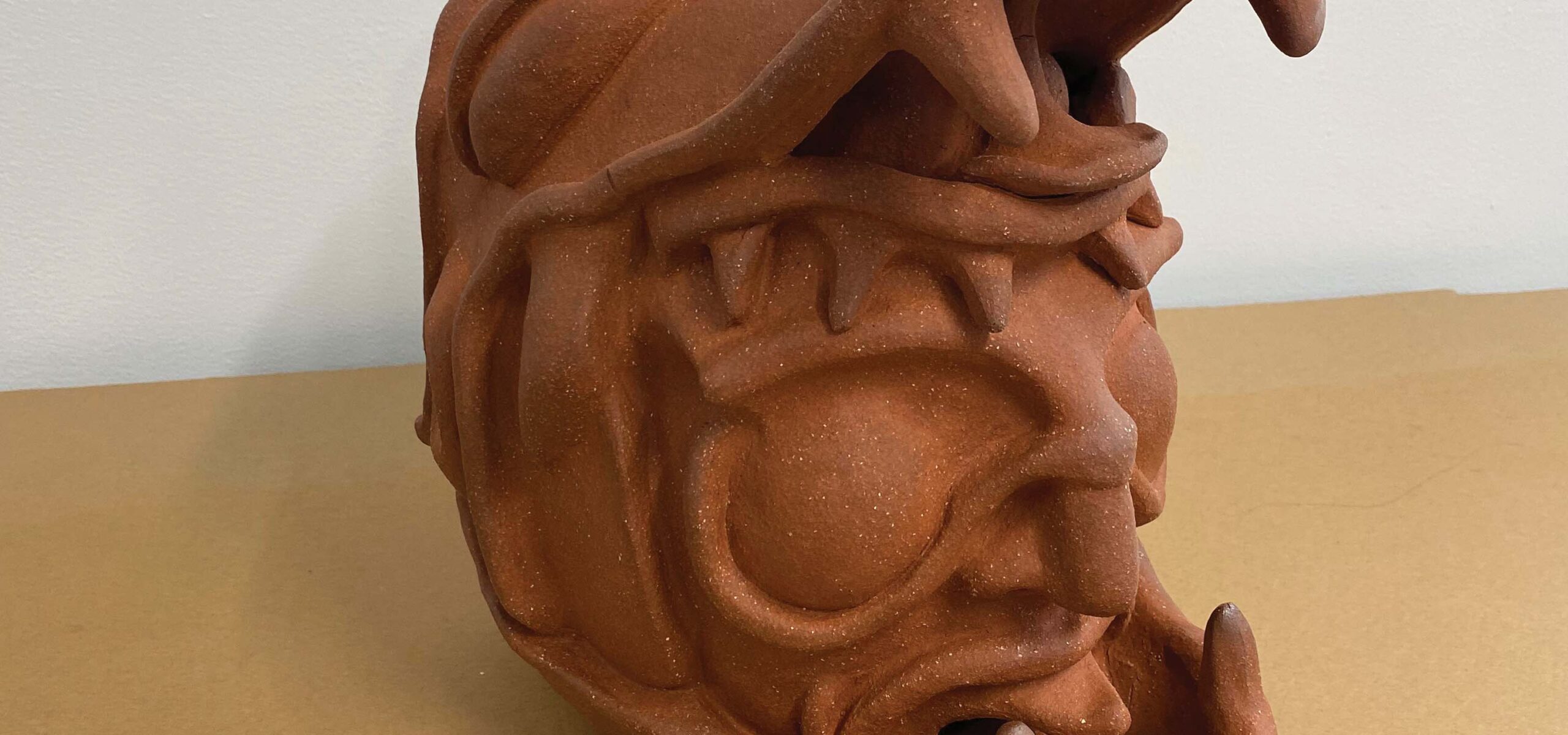 Mayan clay head.