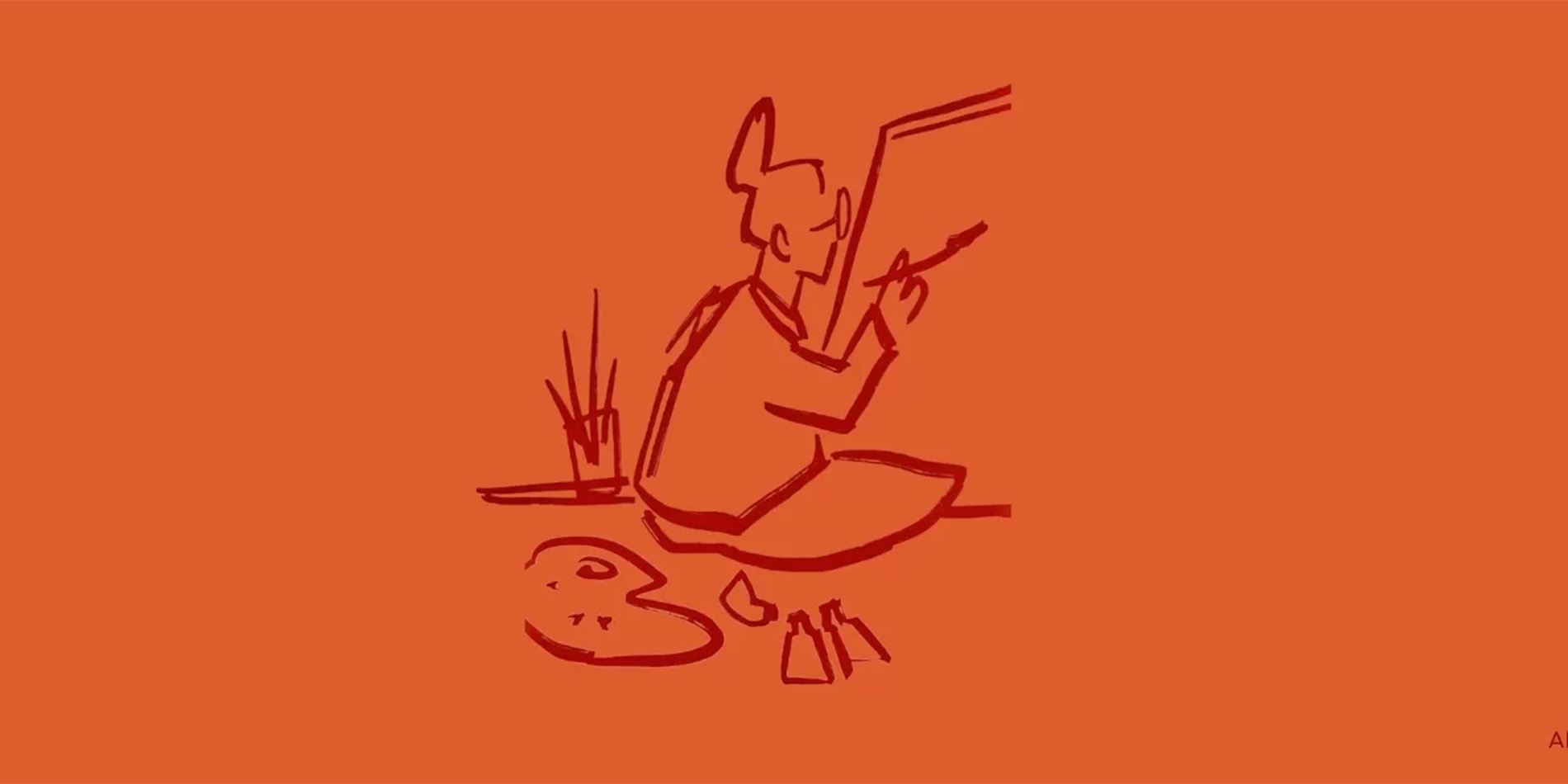 drawing of person drawing