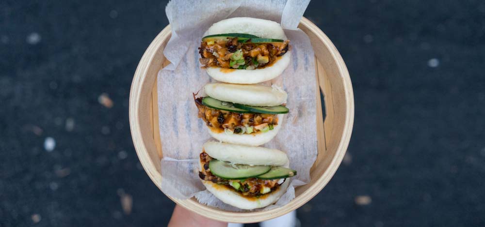 Bao buns in a basket.