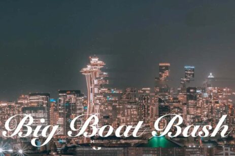 Night time Seattle skyline.