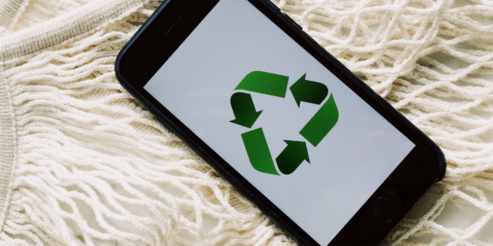 phone with eco symbol