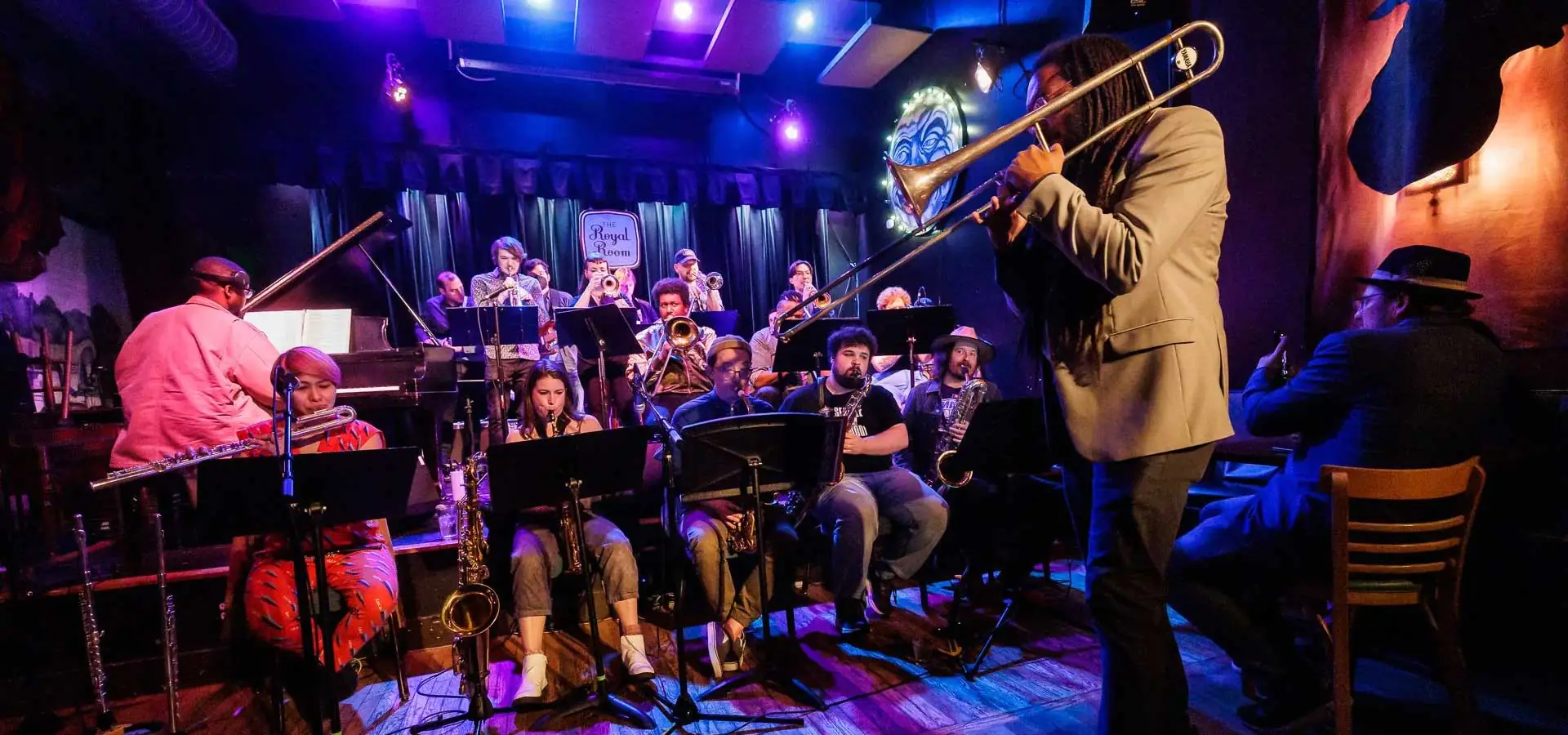 musician playing with orchestra