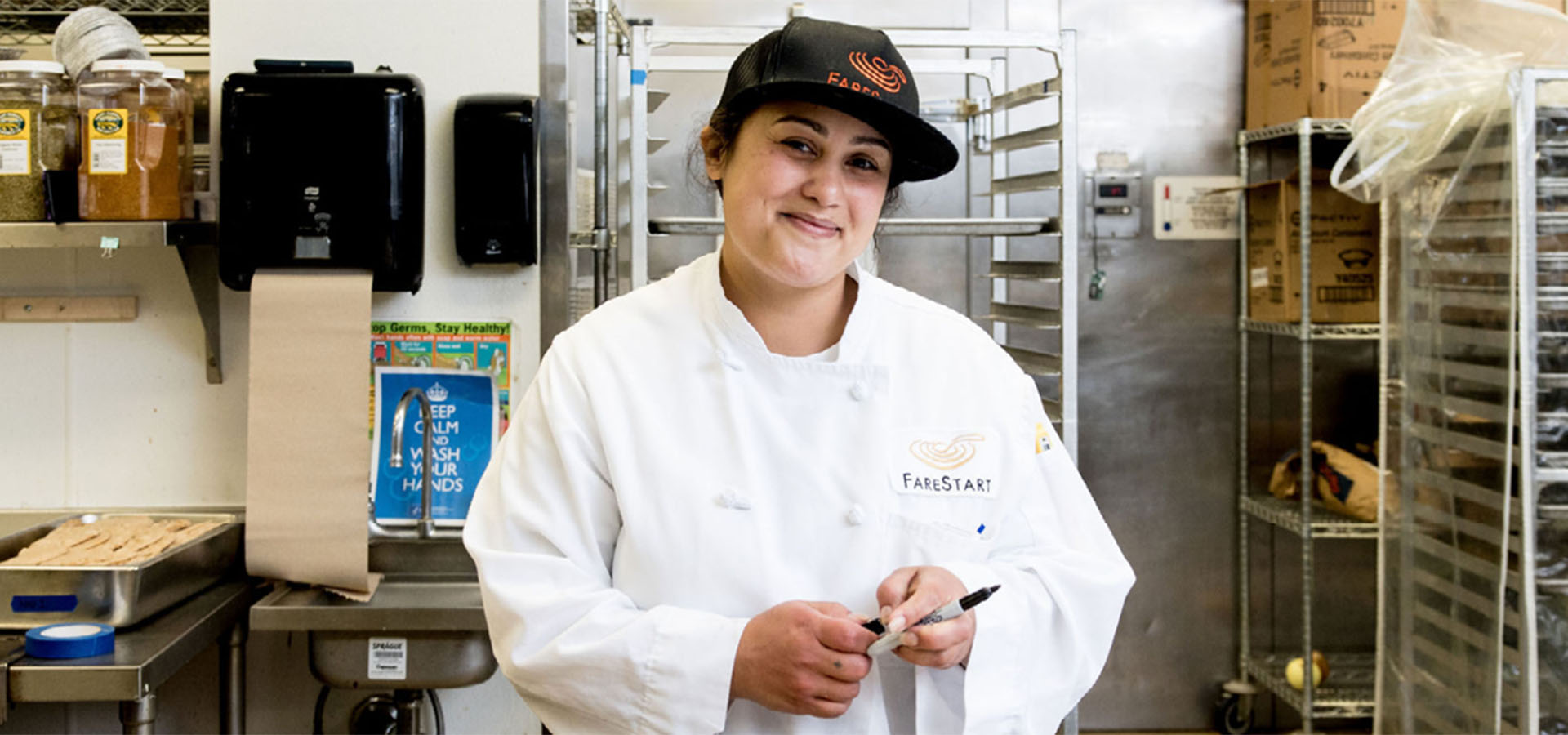 woman in chef's coat