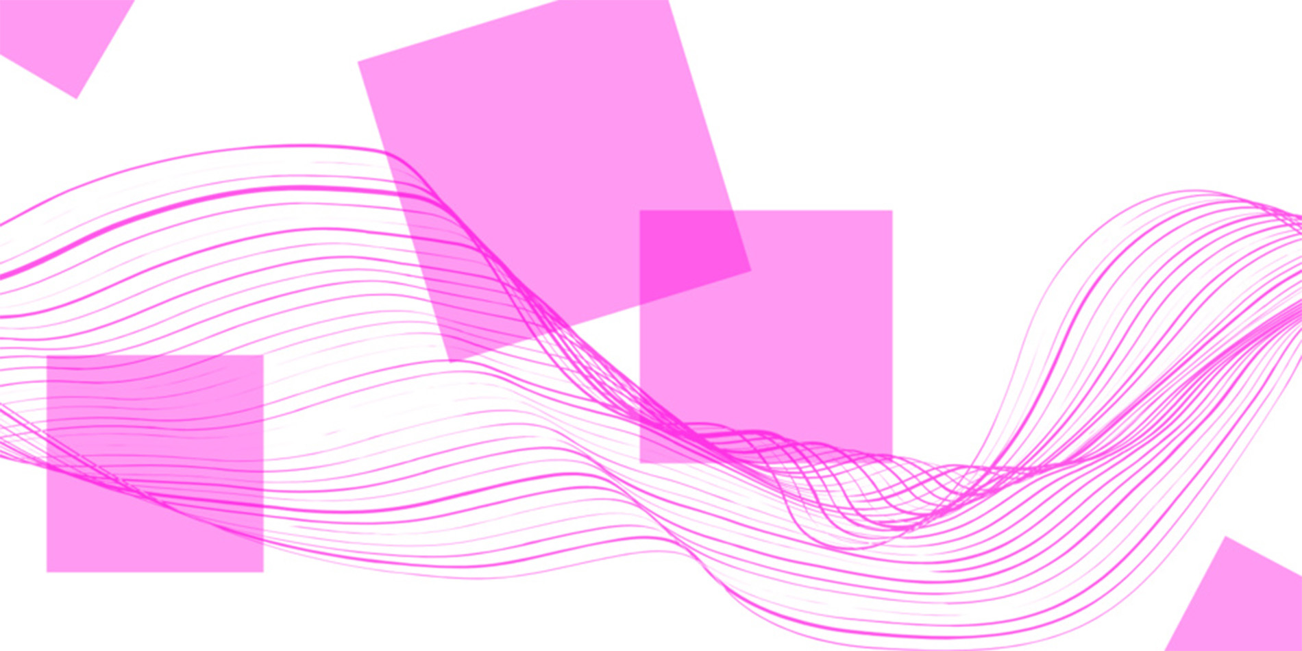 pink squares and sound waves