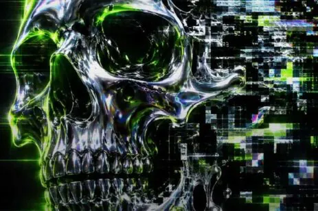 stylized skull graphic