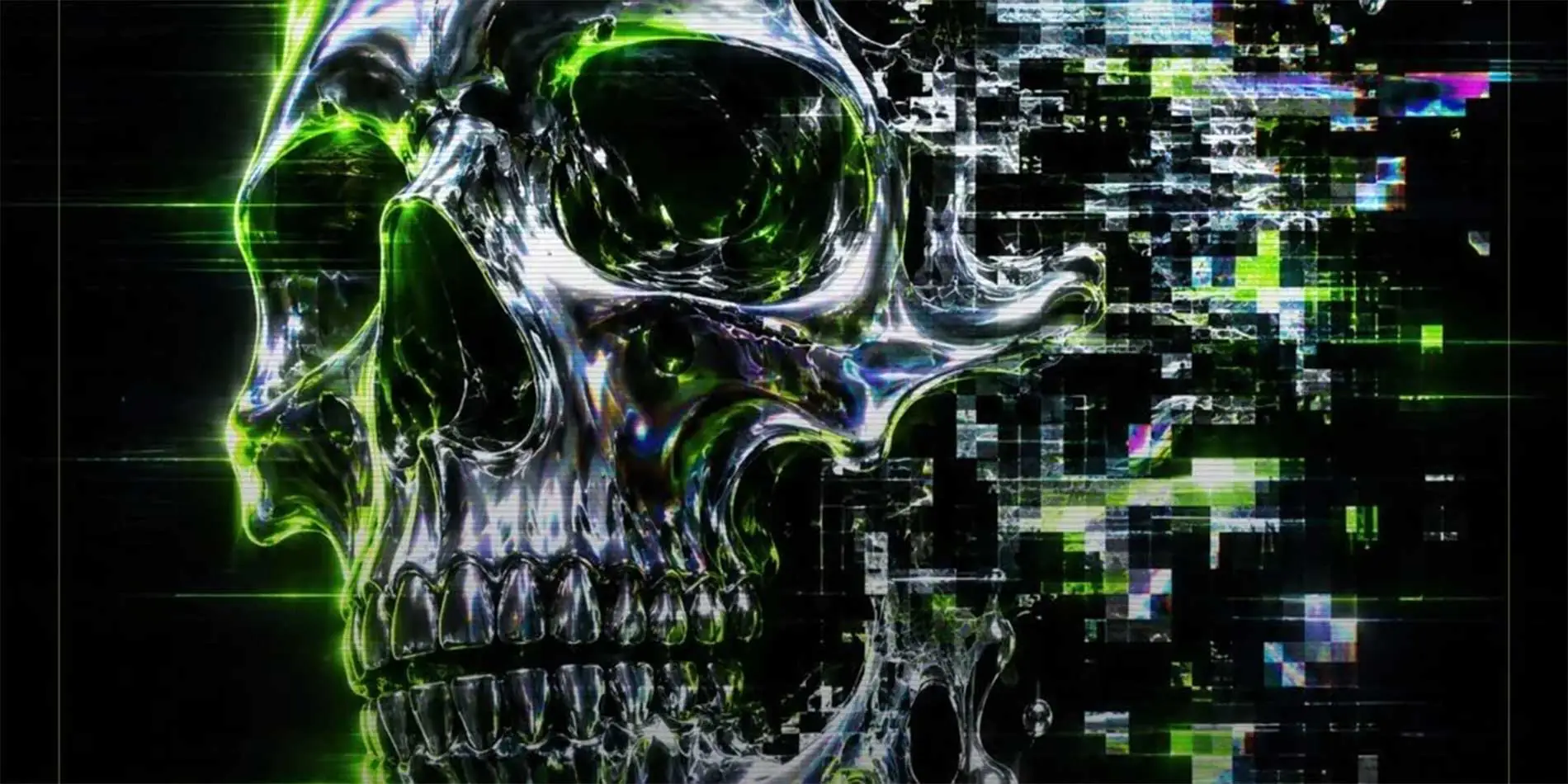 stylized skull graphic