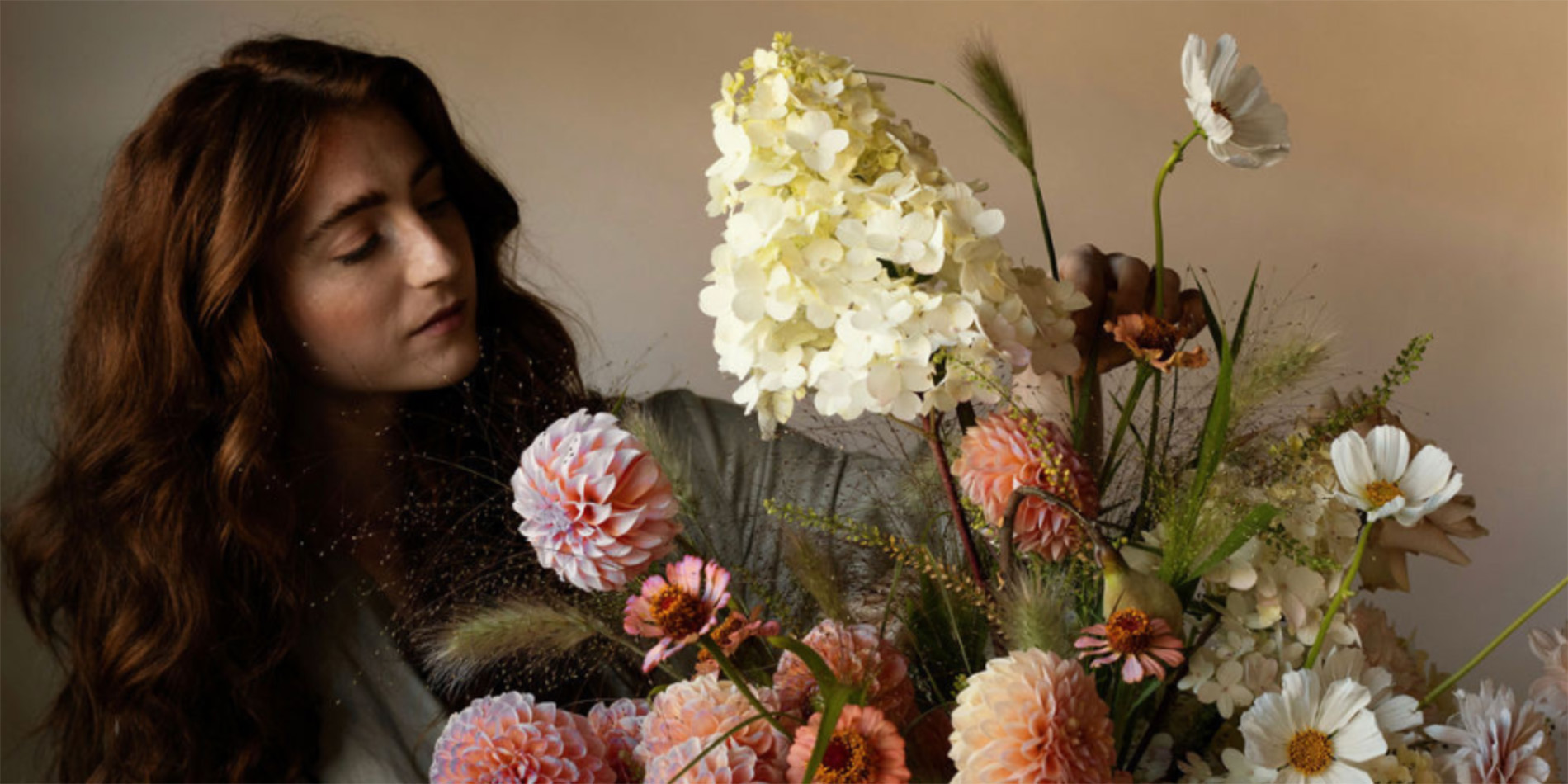 woman with bouquet