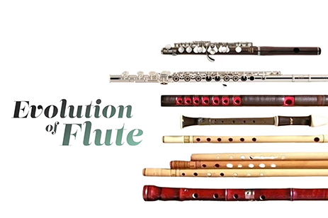 flutes on white background