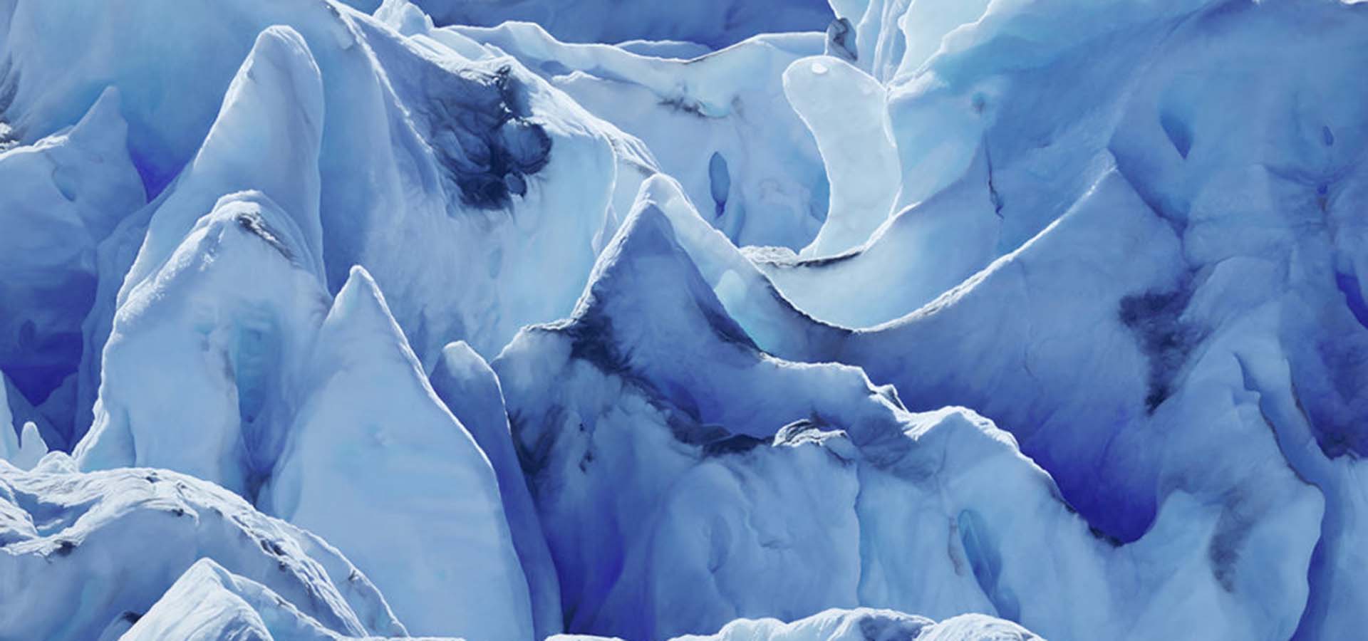 Pastel drawing of a glacier