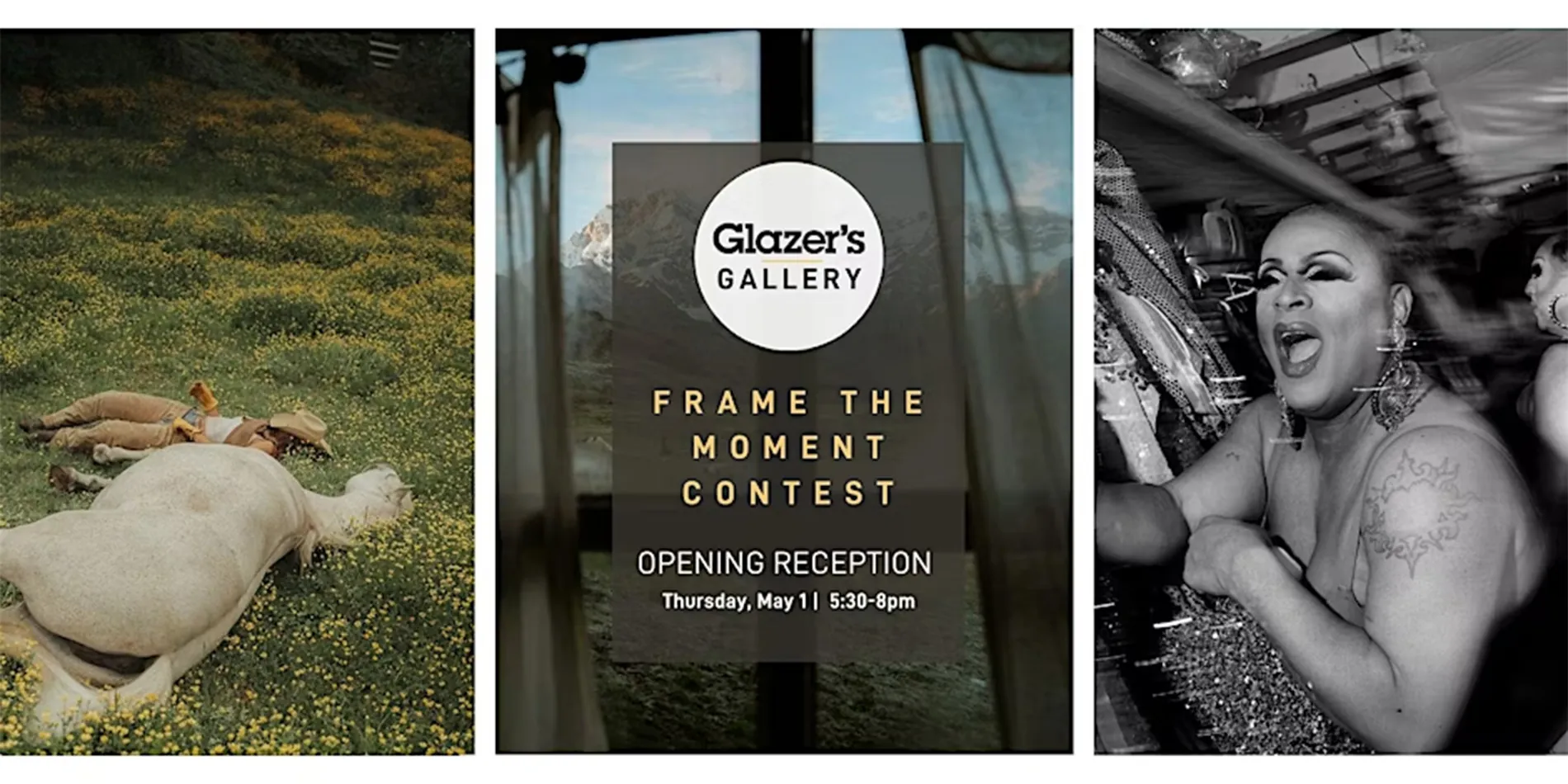 event flyer with partial photos on either side