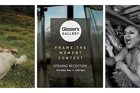 event flyer with partial photos on either side