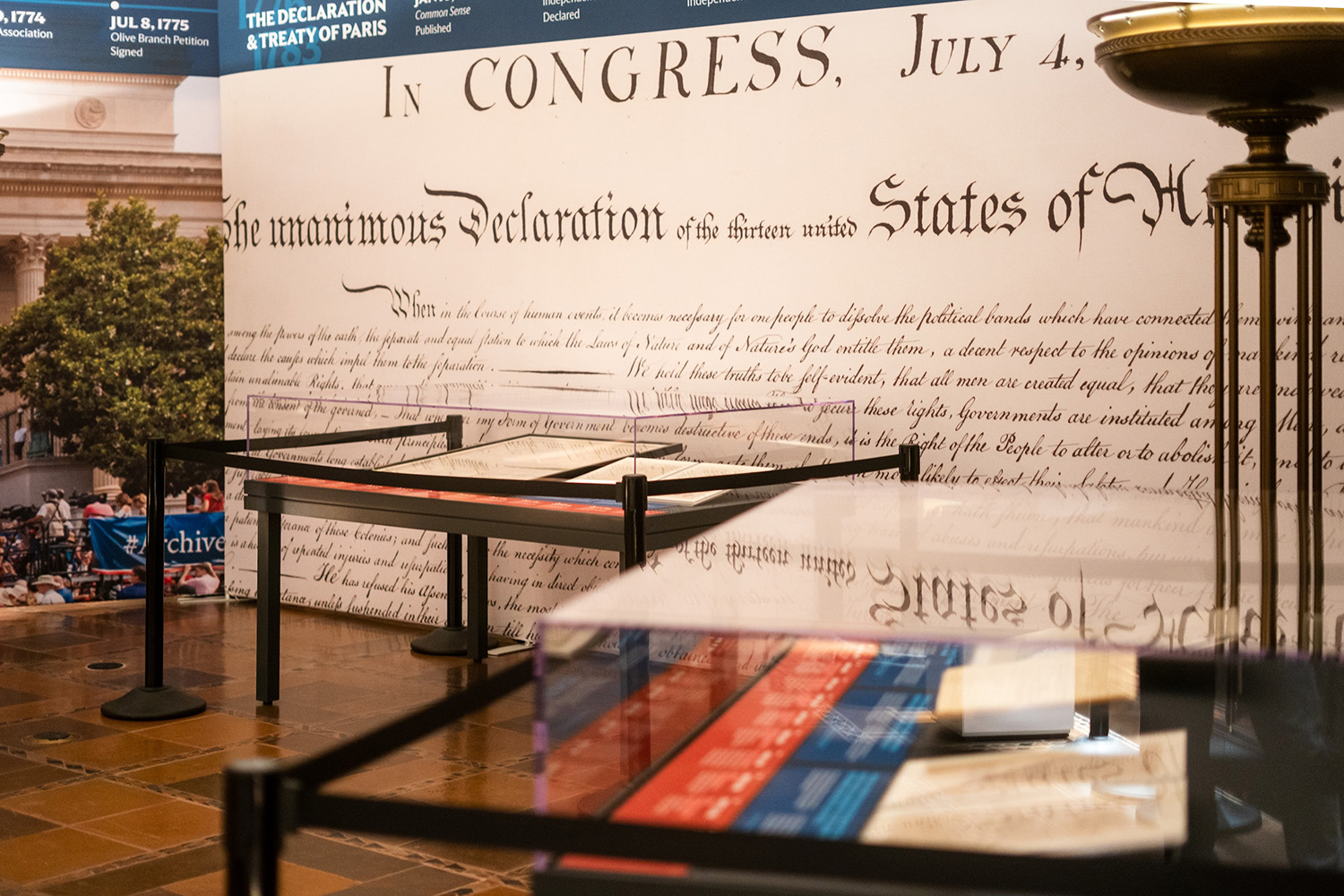 documents on display