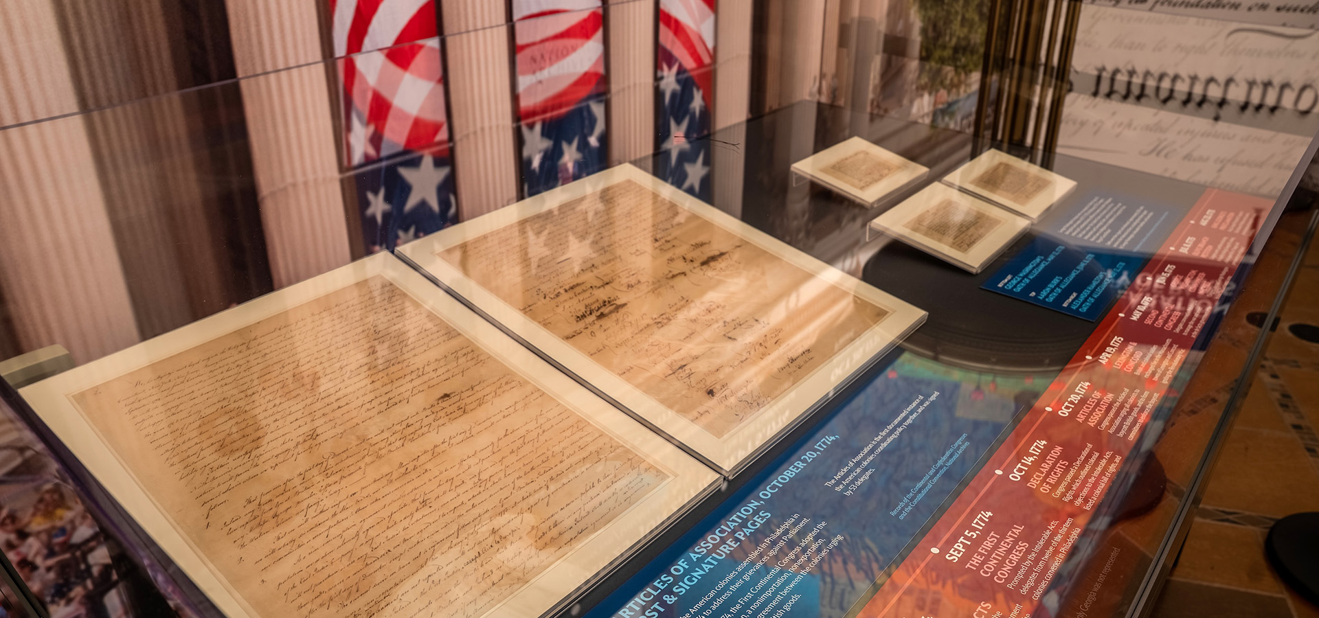 documents on display
