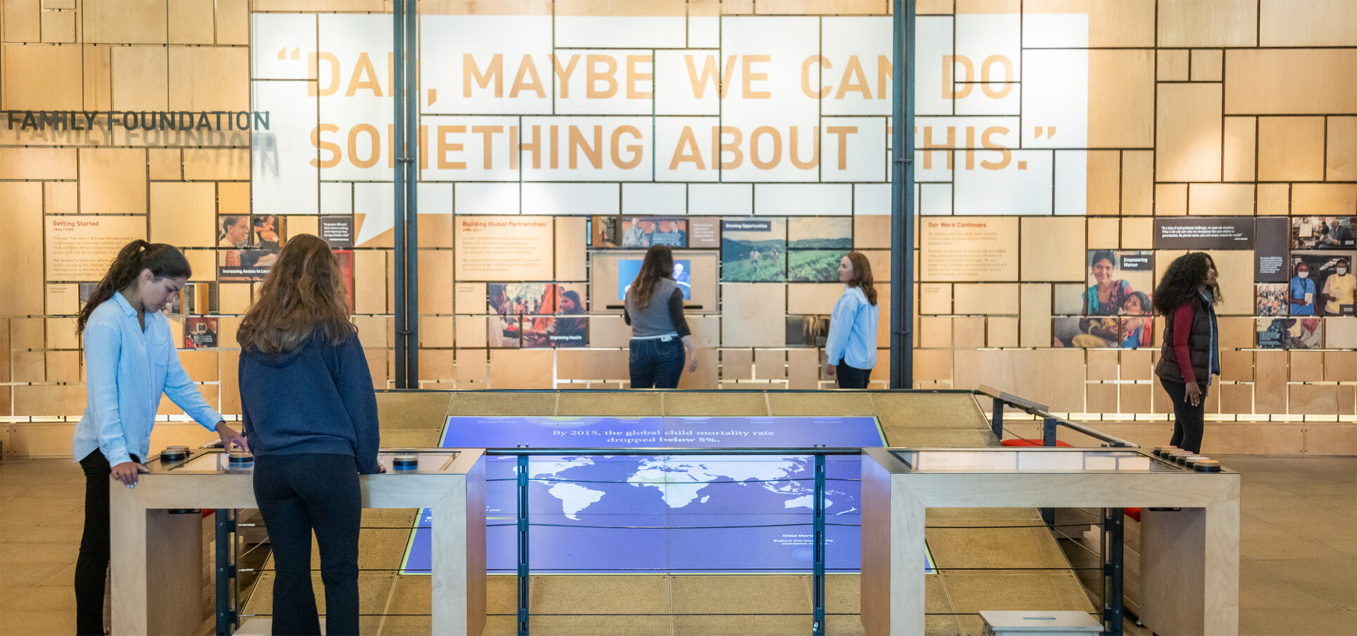 exhibit with people