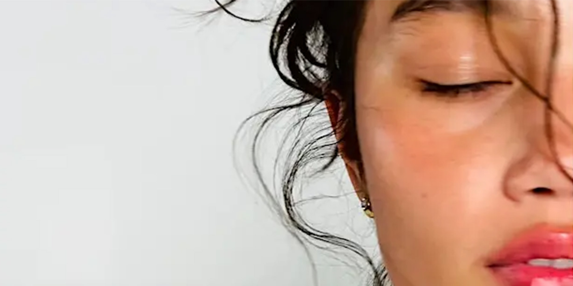 close up of woman's face