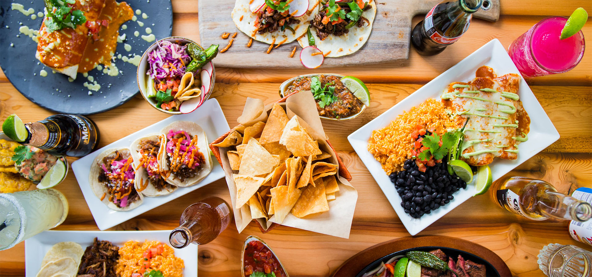 plates of Mexican food