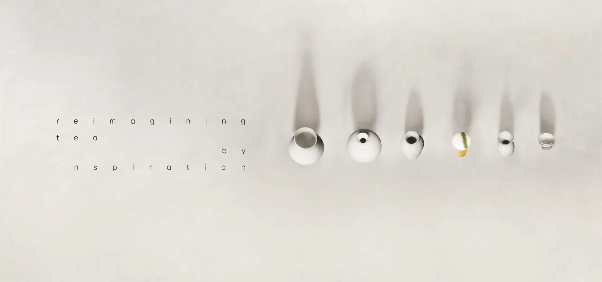 tea vessels on ivory background