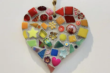 colorful heart mosaic