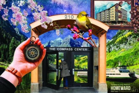 Pacific NW collage for Compass Housing Alliance.