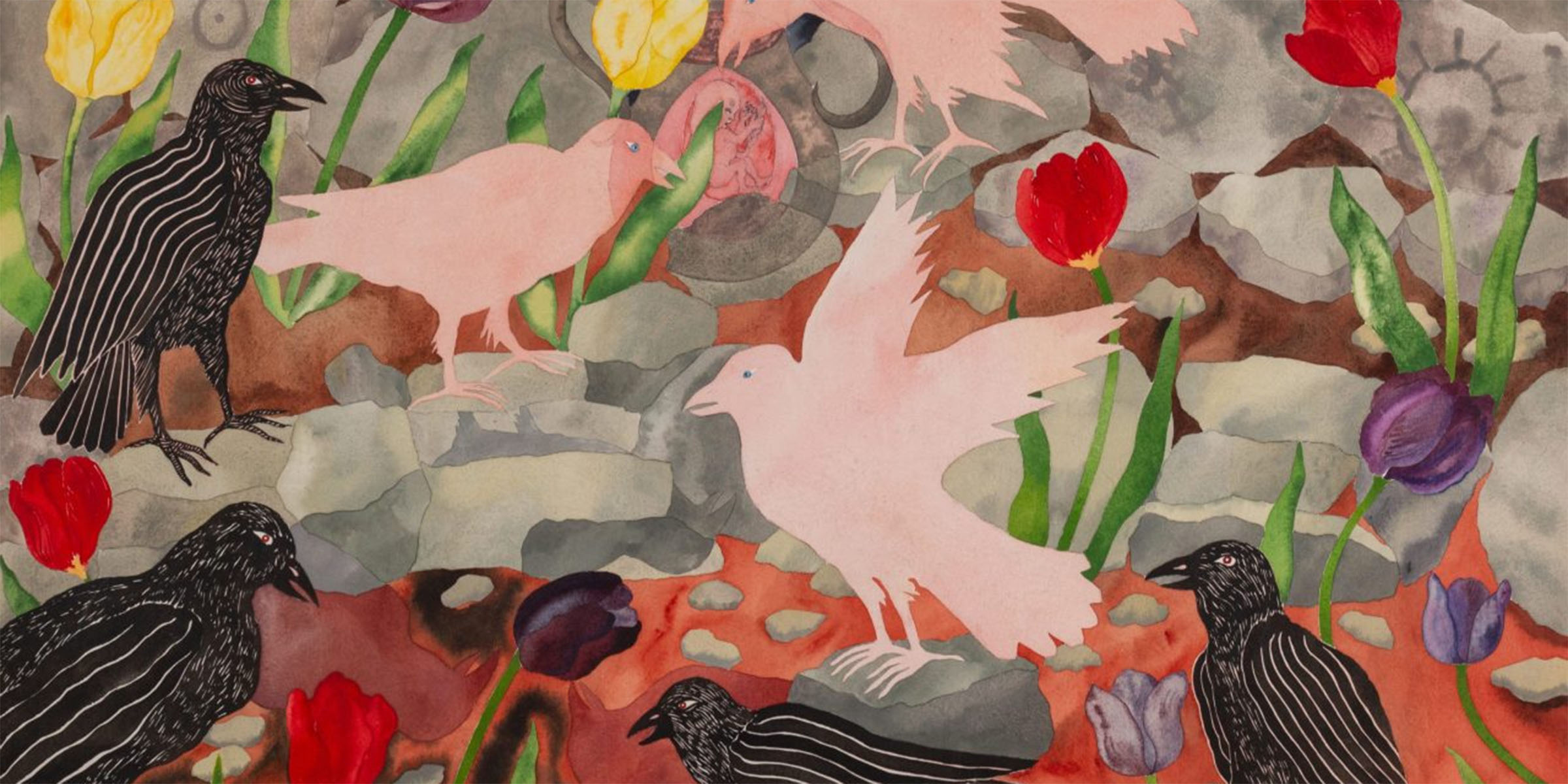 up close view of artwork