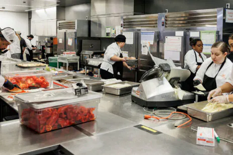 workers in kitchen