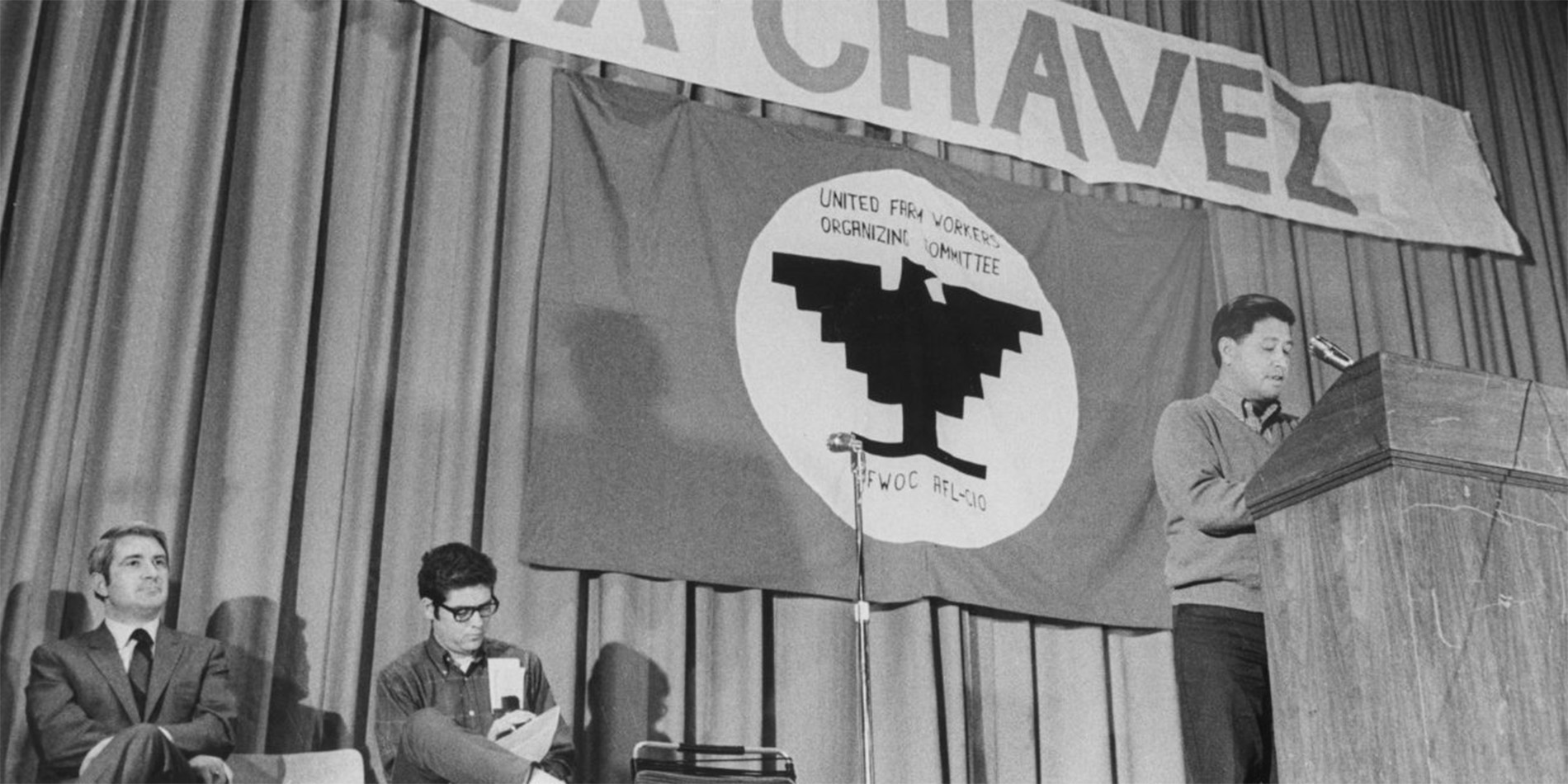historic image of man delivering speech
