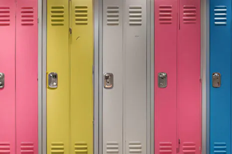 colorful lockers