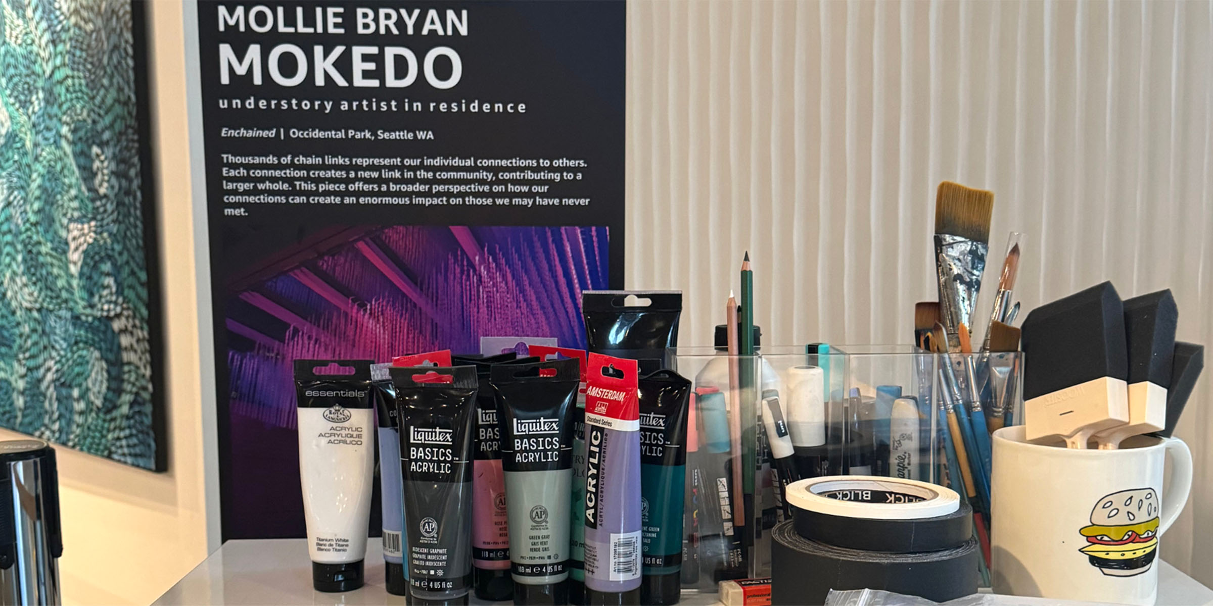artist setup and banner