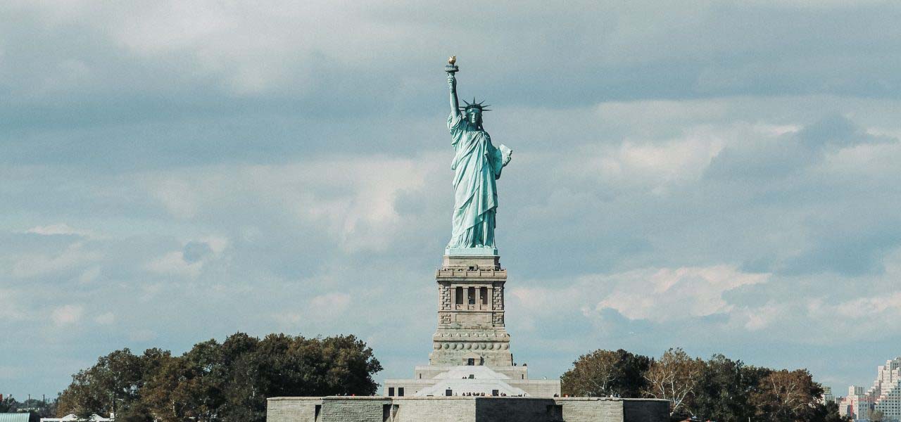 The Statue of Liberty.