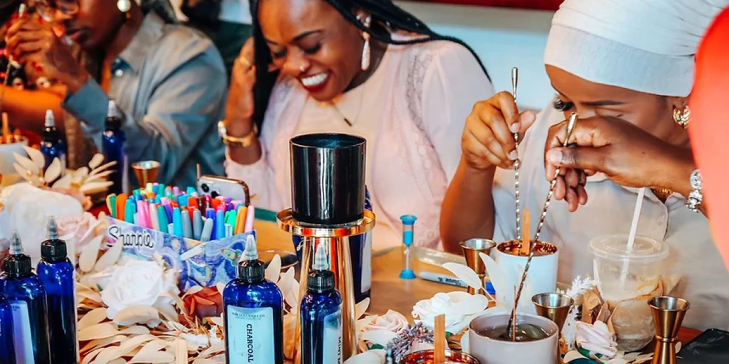 women making candles