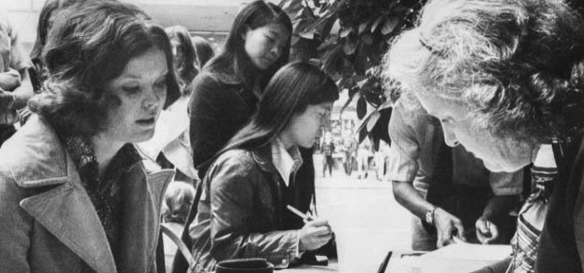 Women registering to vote