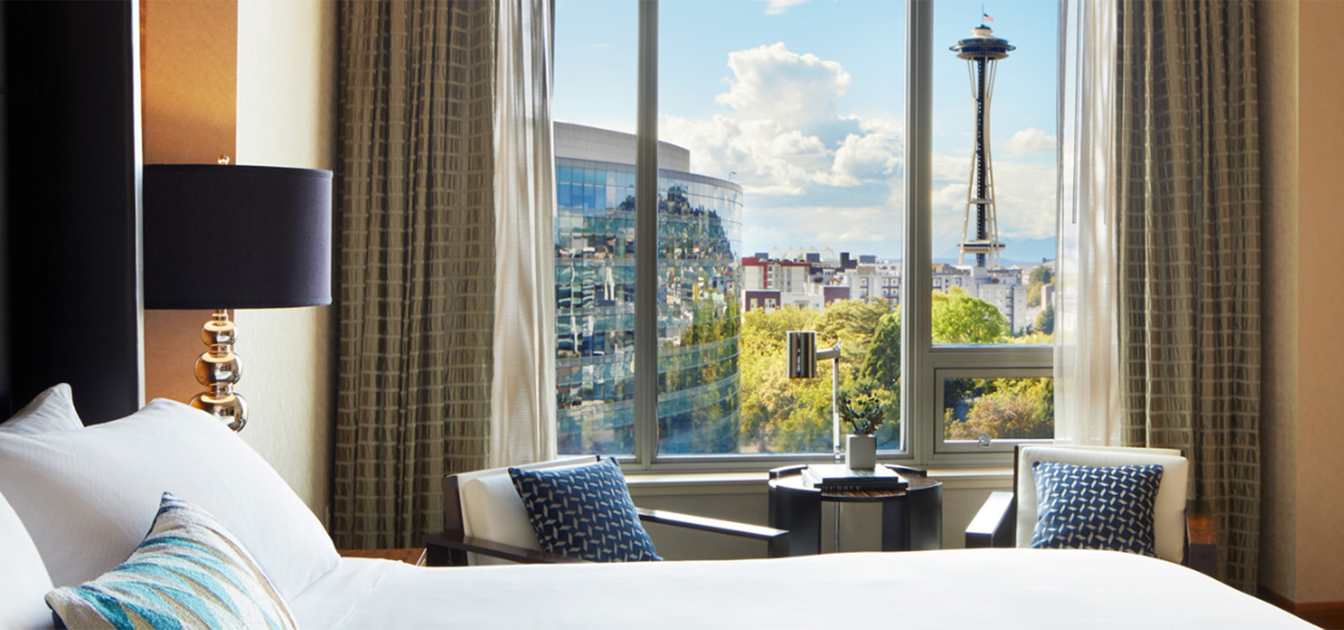 Image of Pan Pacific hotel room with view of Space Needle